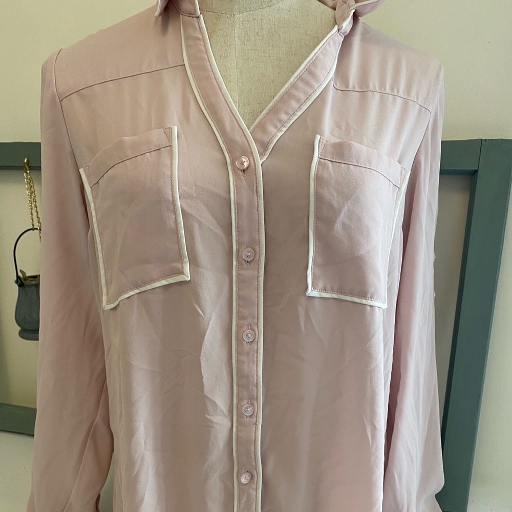 Express pink chiffon blouse